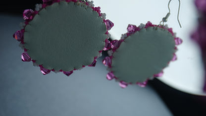 Pink Butterfly Beaded Earrings