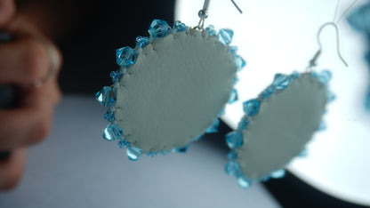 Blue Character Beaded Earrings