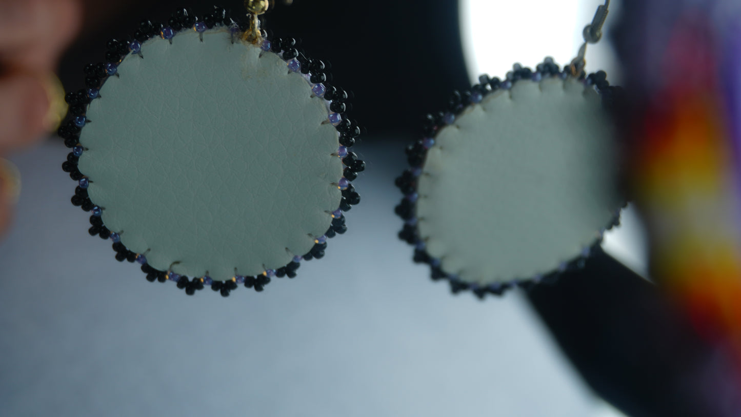 Purple Butterfly Beaded Earrings (small)