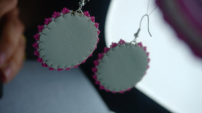 Red Character Beaded Earrings (small)