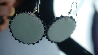 Purple Character Beaded Earrings (small)